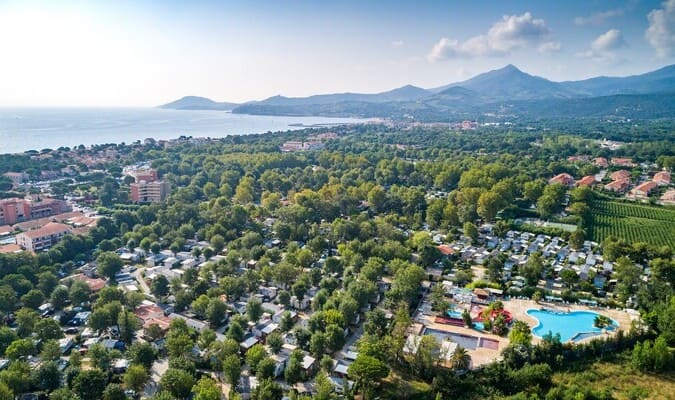 Vue aérienne du camping