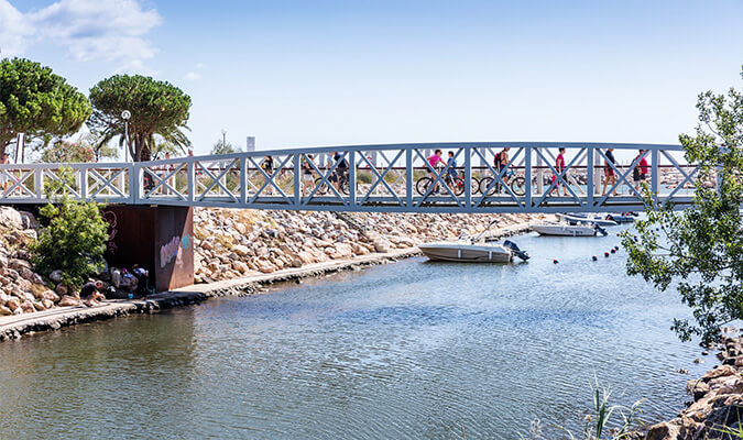 passerelle d'Argelès à vélo