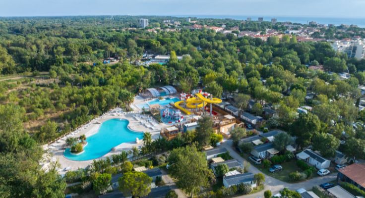 vue aérienne camping La Chapelle